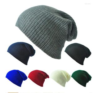 Berets Fashion Femmes hommes tricoter le bonnet hip-hop automne chapeaux chauds d'hiver