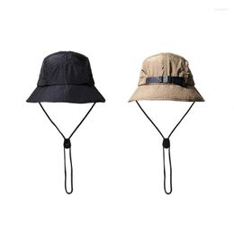 Boinas de secado rápido Chapeau marca pescador gorras de sol para hombres Gorra de pesca cubo caza hueso camuflado pescado HatBerets Wend22