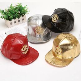 Berets Faux Leather Baseball Hat Lichtgewicht Crocodile Skin Texture Registone Decor Cap met contant geld voor buiten