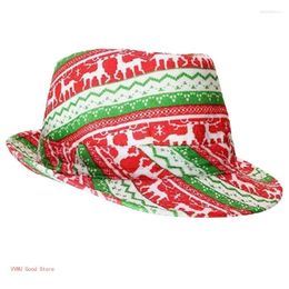 Boinas Fedora Christmas Short Brim Dress Up Magician Hat, regalo sorpresa para el novio Padre Tío Holiday Holiday