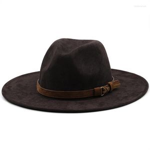 Bérets Fedora chapeau pour femmes naturel Panama doux en forme de daim Jazz hommes été large bord plage chapeau de soleil Protection UV chapeaux