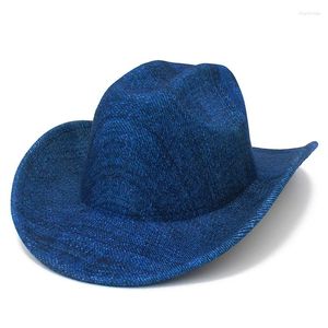 Bérets Fedora Chapeaux Trilby Casquettes Femmes Hommes Fedoras Jazz Chapeau Western Cowboy Cowgirl Casquette Bouclée Souffleur De Laine Chapeau De Fête Soleil