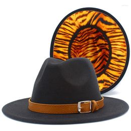 Bérets Fedora Chapeaux Femmes Hommes Trilby Casquettes Noires Ceinture En Cuir Laine Jazz Chapeau Dame Casquette Grande-Bretagne Style Feutre Souffleur