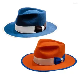 Bérets Fedoras Chapeau de cowboy noir à larges bords, cadeau surprise pour petit ami, père, oncle, décontracté