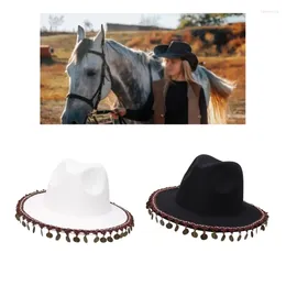 Bérets feutre chapeau de cowboy Western Cowgirl Costume Fedora chapeaux casquette pour enfants garçons filles