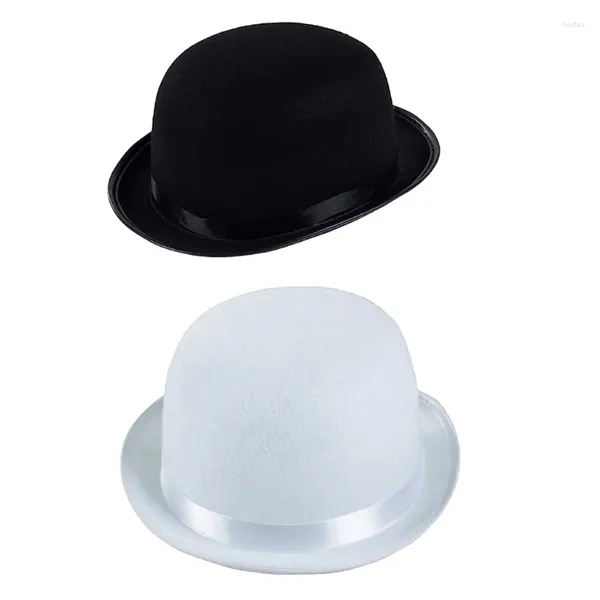 Bérets chapeau en feutre pour hommes et magiciens, accessoires de Costume pour Rave Party, spectacle pour enfants et adultes H9ED