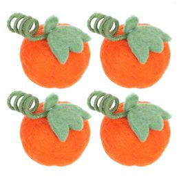 Berets Felt Pumpkin Felting Needle Supplies Wool Falldiy Halloween Beginners Party Christmas Pom Pumpkins Pom Decor Garland