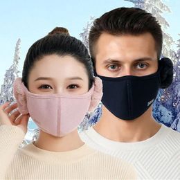 Bérets femme hiver chaud coupe-vent bouche couverture oreille plus chaud masque extérieur cache-oreilles