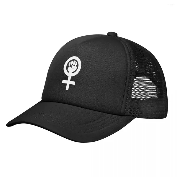 Boinas Feminista Gorra de béisbol para hombres Mujeres Bulk Snapback Trucker Sombreros Ajustable Unisex Pesca Malla-Back