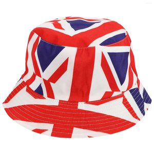 Boinas Sombrero de pescador Sombrero de verano para hombre Suministros de fiesta Sol para viajes Bandera del Reino Unido Union Jack Algodón y gorras de mujer