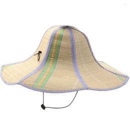 Bérets pêche chapeau de paille pliant tissé soleil hommes chapeau de soleil chapeaux de jardinage en plein air femmes plage couverture d'ombre