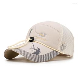 Berretti Cappello da pesca Protezione solare da uomo per esterni Parasole Sport Asciugatura rapida Escursionismo Equitazione Berretto da baseball