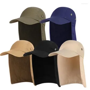 Boinas Sombrero de pesca Gorra con visera Protección al aire libre UPF 50 con cubierta de solapa de cuello de oreja extraíble para senderismo Camping Ciclismo Unisex