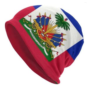 Bérets drapeau d'haïti Skullies bonnets casquettes Streetwear hiver chaud hommes femmes tricot chapeaux adulte unisexe Bonnet