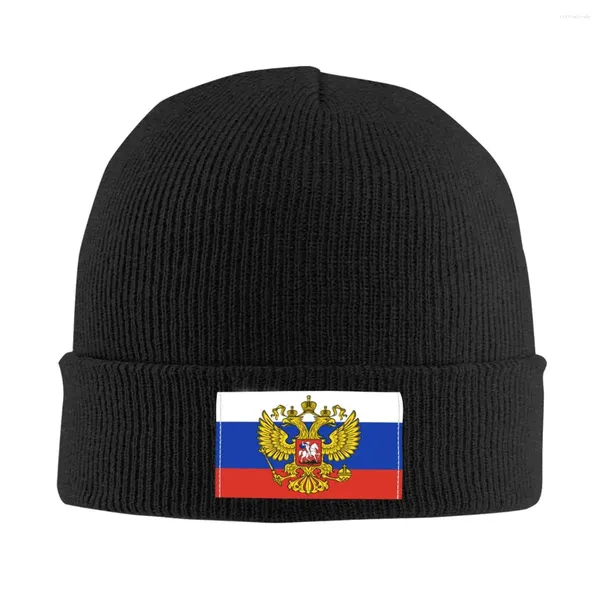Bérets Drapeau Du Président Russie Skullies Bonnets Casquettes Pour Hommes Femmes Hiver Chaud Tricot Chapeau Adulte Manteau Bras Bonnet Chapeaux