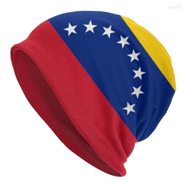 Bérets drapeau du Venezuela Bonnet Bonnet tricoté chapeaux femmes hommes Hip Hop hiver chaud Skullies bonnets casquette pour Ski