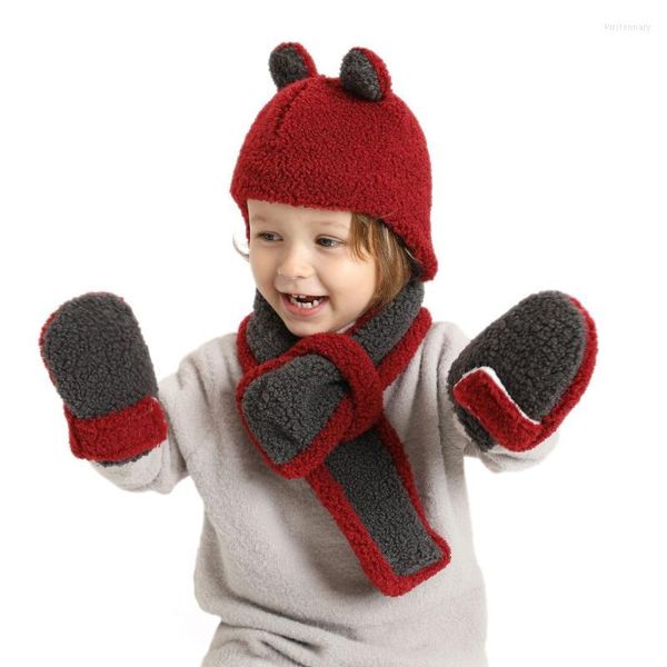 Bérets Rabat Cap Thermique Chapeau Pour Hommes E Froid Chaud Trois Hiver Monochrome Laine Enfants Gants Preuve Hommes Chapeaux Avec Oreille Couvre