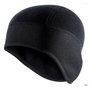 Bérets polaire bonnet chapeau hommes femmes Skullies coupe-vent chaud oreille couverture crâne