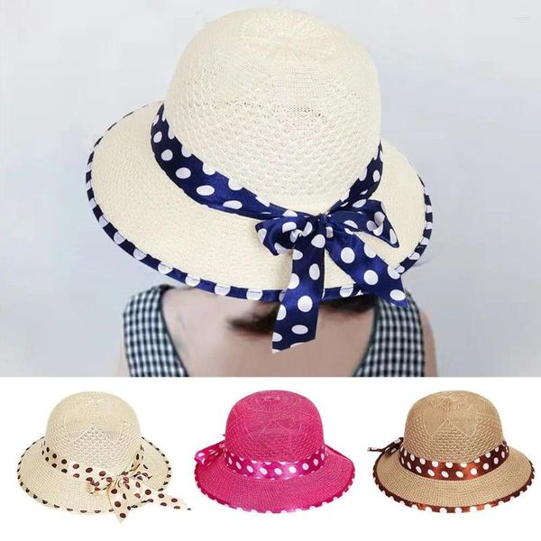 Boinas plegables pescador gatio protección solar transpirable sunshade bowknot panamá anciano sombreros de visera para niños niñas niñas