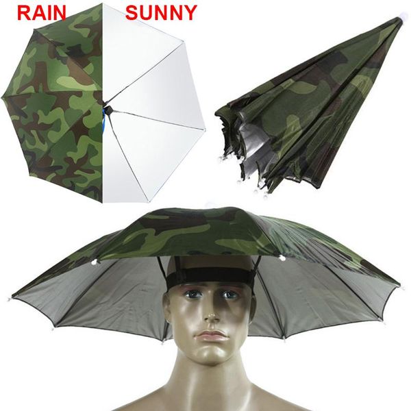 Boinas plegables, paraguas de lluvia, sombreros portátiles para la cabeza, parasol para exteriores, gorra de pesca impermeable, gorras de playa, sombreros ajustables