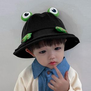 Berets Football Bucket Hat Beach with String Sunhat Fun Kids Summer Cotton Boys Blackberets flou