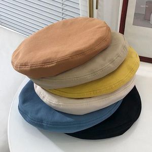 Bérets pour femme hiver coton Vintage français octogonal avant casquette à pointe automne chapeaux peintre chapeau rue militaire béret casquettes