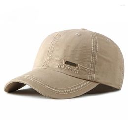 Bérets Four Seasons Trendy Khaki Baseball Caps Baseball pour femmes Summer High Quality Cotton Tamiker Hots Outdoor Sports Men Golf Cap