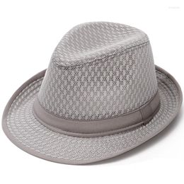 Berets foux formele hoed zomer lente vrouwen mannen gebreide mesh uitgehold uitademelijk zuivere kleur oudere strandschaduw vizier Britse stijl