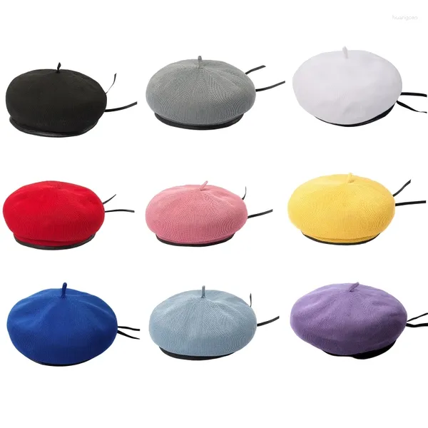 Boinas Sombrero de punto francés para mujeres Pintor Slouchy Caps All-Match Balmora