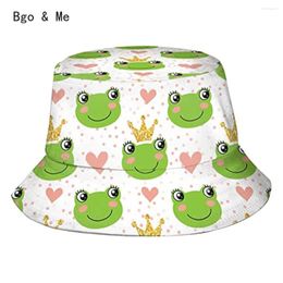 Bérets Frog Paws Green Fun Bucket Hat Sun Beach Casquette de pêcheur pliable pour femmes hommes été randonnée en plein air