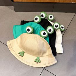 Beretten grappig schattige kikker hoed kind lente zomer visser cap studenten cartoon zon vizier bassin caps casual buitetemden hoeden voor vrouwen