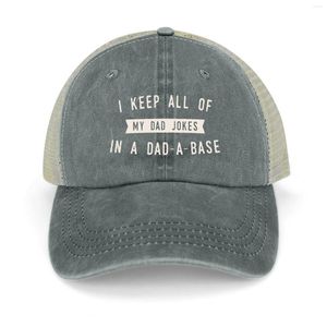 Bérets Funny Dad Joke Je garde toutes mes blagues dans un chapeau de cowboy Dad-a-Base Anime Golf Man Men Wear Women's