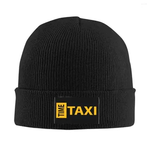 Bérets drôles drôles Temps de taxi Time Bonnet Chapeaux Hip Hop Knit Hat pour hommes Femmes Automne Hiver Warm Skullies Bons de bonnet