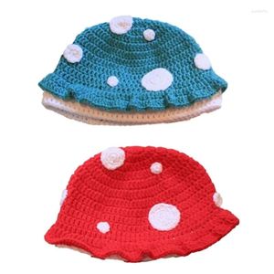 Bérets drôle tricoté bonnet chapeau élégant champignon Halloween grands chapeaux de fête amples goutte