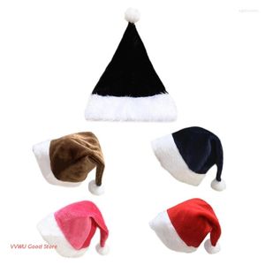 Bérets Furry Christmas Hat Peluche Santa Party Decor