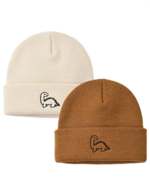 Bérets Furtalk bébé bonnet mignon enfant en bas âge chapeau d'hiver tricot garçons filles chaud 2 pack enfants bonnets brodés casquette pour 0-3 ans