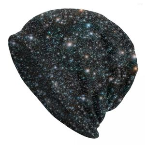 Boinas Galaxy Stars Beanie Sombreros Espacio exterior Universo Negro Skullies Gorros Gimnasio Elástico Hombres Gorras Otoño Vintage Bonnet Regalo