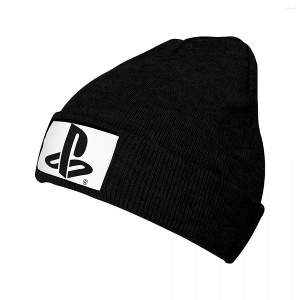 Bérets Jeux Console Logo Bonnet Chapeau Harajuku Desgin Tricot Kpop Thermique Élastique Hommes Femmes Casquettes Hiver Imprimé Cool Bonnet Chapeaux Cadeau