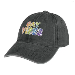 Berets -Gay Vibes- Just Words LGBTQ Vibes Set Cowboy Hat Summer Hip Hop Cute Hats Man Women's