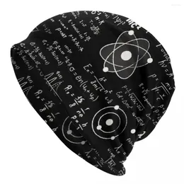 Bérets Geek Math Teacher Cap Bamans Unisexe Hiver Bonnet chaud Homme tricot chapeaux Fashion Outdoor Science Physique Skullies Backs Caps
