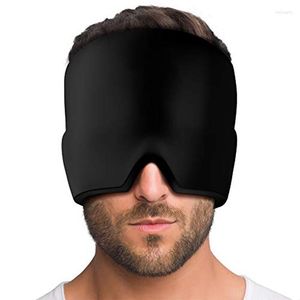 Bérets Gel soulagement de la Migraine chapeau thérapie par le froid casquette confortable extensible masque pour les yeux pour les yeux gonflés