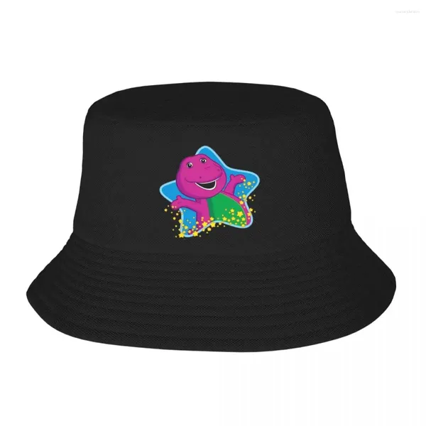 Bérets Génération d'enfants et de familles - Barney The Dinosaur's Bucket Hats Panama pour Bob Fisherman Unisexe Caps