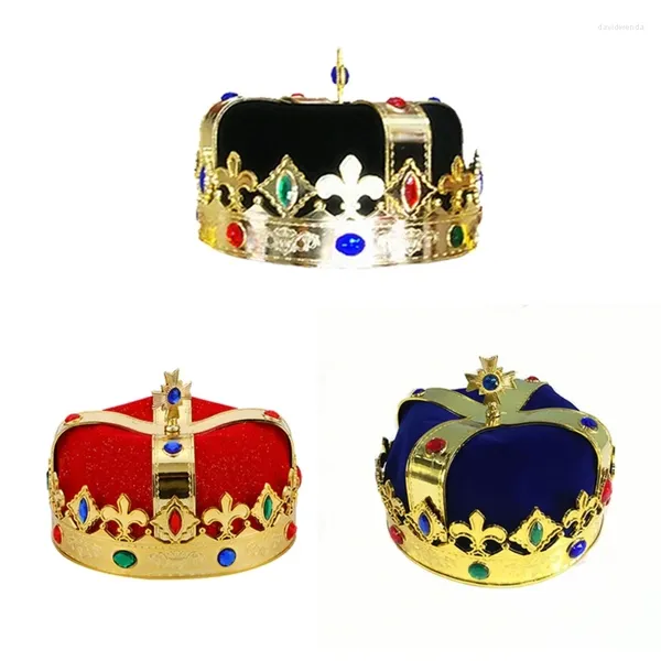 Berets Geogous Bejeweled King Crowns Prom Haby Up pour spectacle Performance Kid Birthday Shower Party POPS