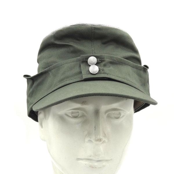 Boinas German Elite EM WH Oficial Algodón Verano Panzer M43 Gorra de campo Sombrero Ejército Verde Tamaño EU 57 58 59 60Boinas BoinasBoinas