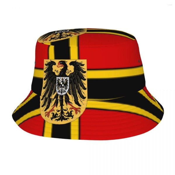 Boinas Bandera alemana Sombrero del cubo para la playa unisex Alemania Sun Street Packable Gorra de pesca al aire libre Escapada Headwear