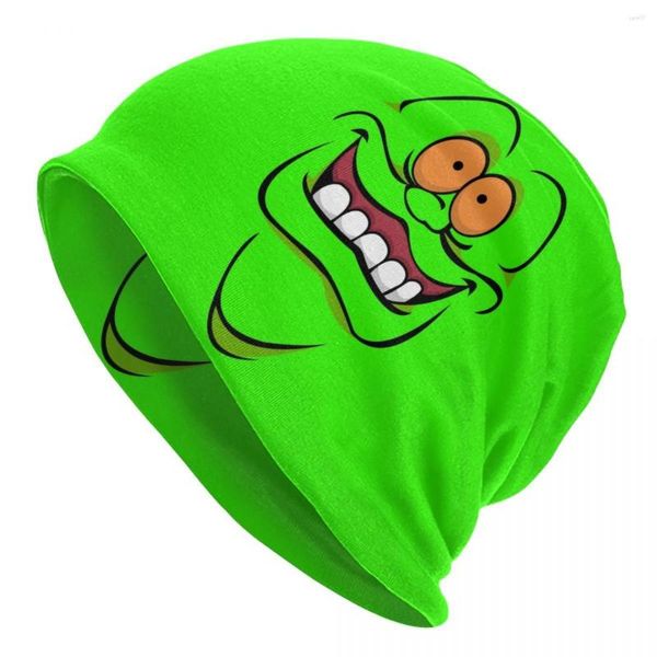 Bérets Ghostbusters Slimer Time Skullies Bonnets Casquettes Unisexe Hiver Tricot Chapeau Surnaturel Comédie Film Bonnet Chapeaux Casquette De Ski En Plein Air