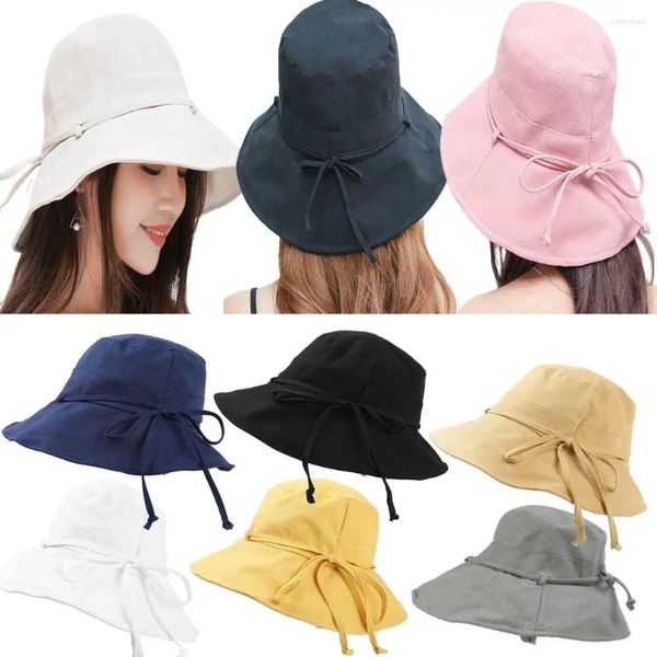 Bérets fille femmes Protection UV tête enveloppement pêche chasse chapeau large bord seau pêcheur plage été casquette soleil