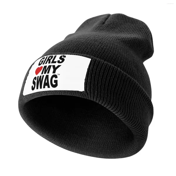 Bérets Les filles adorent mon swag tricot à capuche de fête en mousse de fête rave chez les femmes masculines