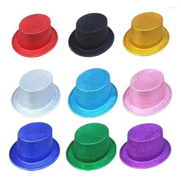 Bérets Glitter Cowboy Fedora Chapeau pour la fête de danse Carnaval Halloween Noël 449B