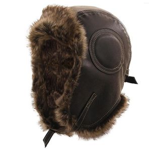 Bérets gants écharpe ensemble hommes hiver oreillettes agneau cuir chapeaux extérieur moto unisexe Ski casquette extérieur